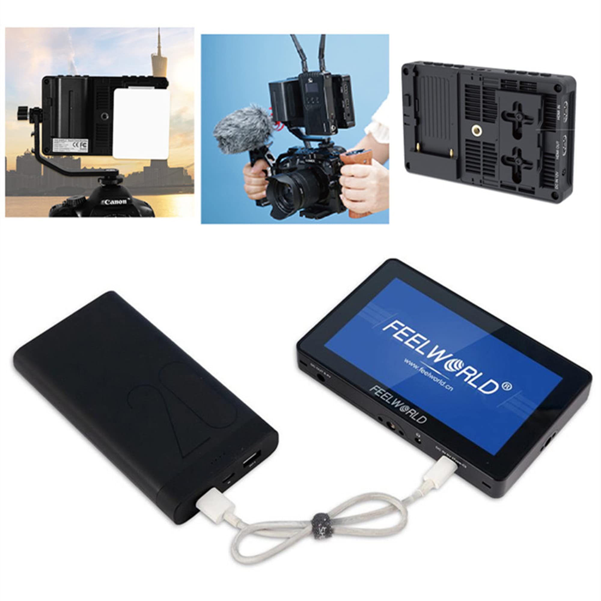 Amazon | FEELWORLD F5 PROX カメラビデオモニター 5.5インチ 1200nit