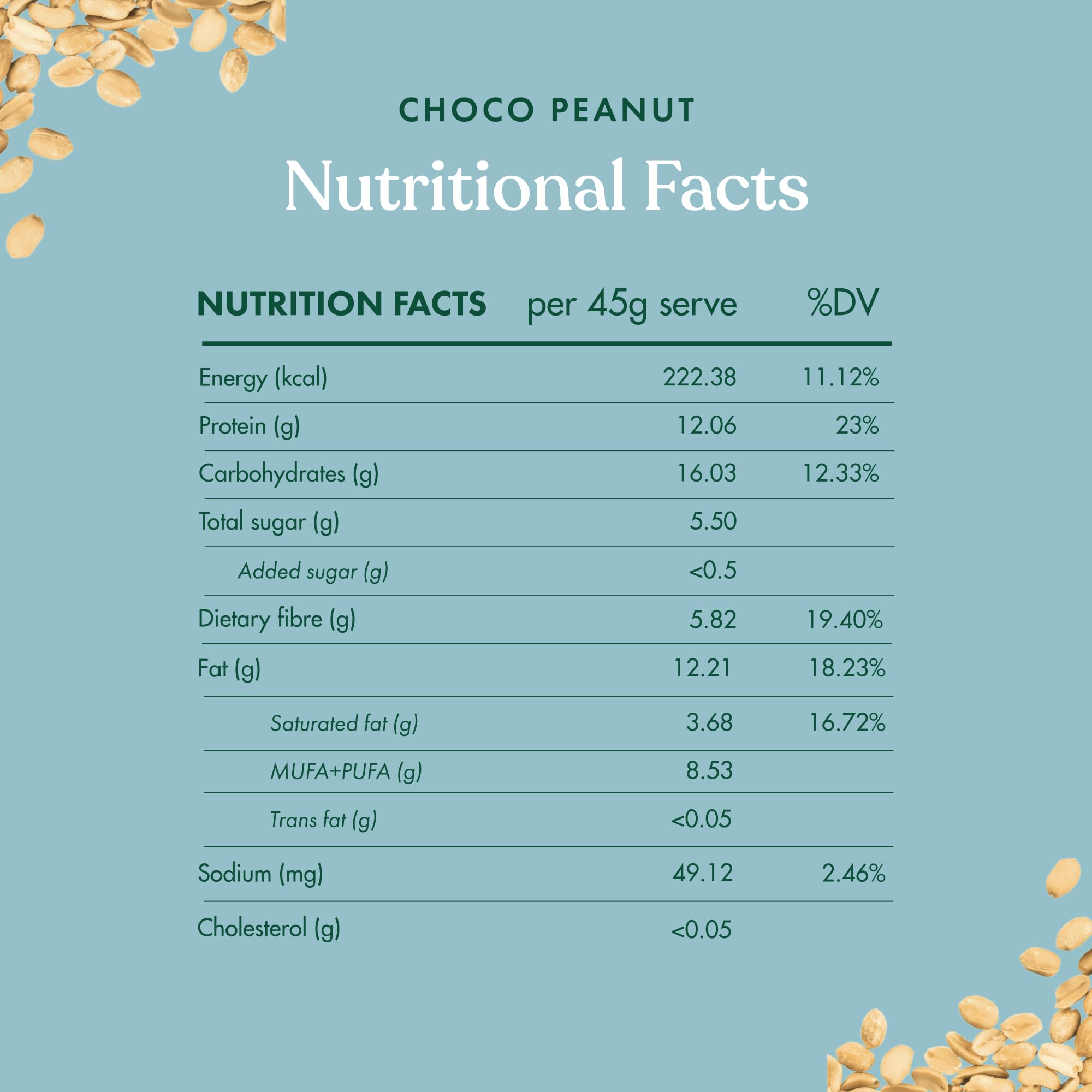 Cosmix No-Nonsense Protein Bar | Choco Peanut | 12g Complete Plant Protein + 6g Fibre | No Added Sugar or Preservatives | Gluten & Lactose-Free, Gut-Friendly | 45g Bar — Amazon image 2
