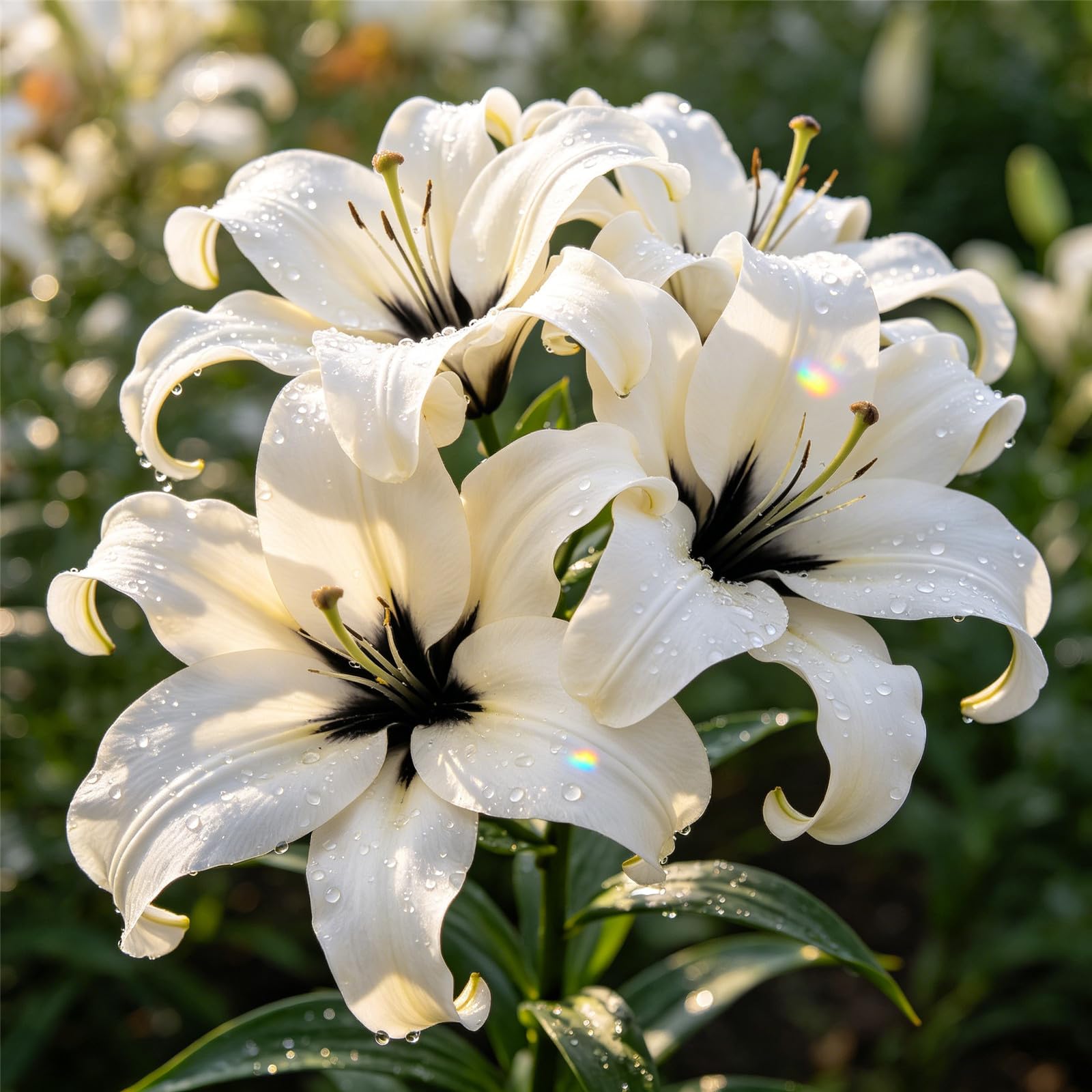 Dauerwüchsig Winterfest Lilien/Einfach zu pflegen/Attraktive Gartenverzierung/Außenbepflanzung bestens geeigne-8Rhizome-C