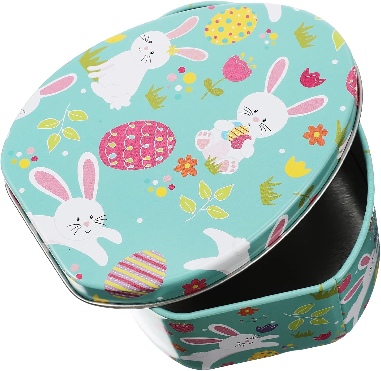 PRETYZOOM Easter Cookie Tins Easter Tin Box Metal Easter