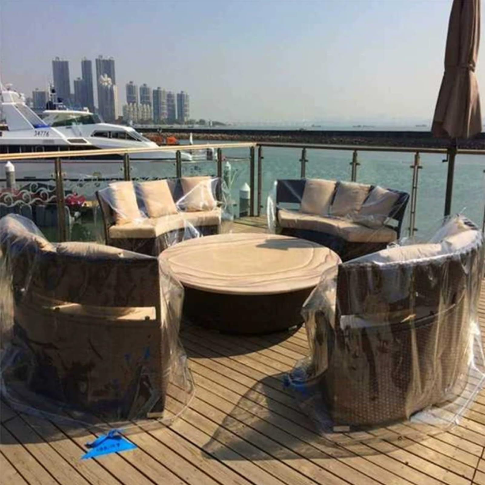 Housses pour meubles de patio imperméables en PVC anti-déchirure