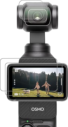 CYNOVA Osmo Pocket 3 - Protector de pantalla para DJI Osmo Pocket 3, protector de lente para DJI Osmo Pocket 3 Accesorios con pantalla LCD de vidrio