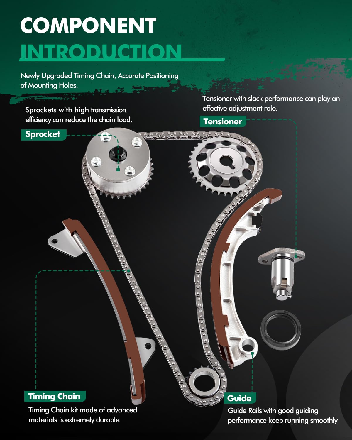 Amazon.com: SCITOO Kit de cadena de distribución del motor