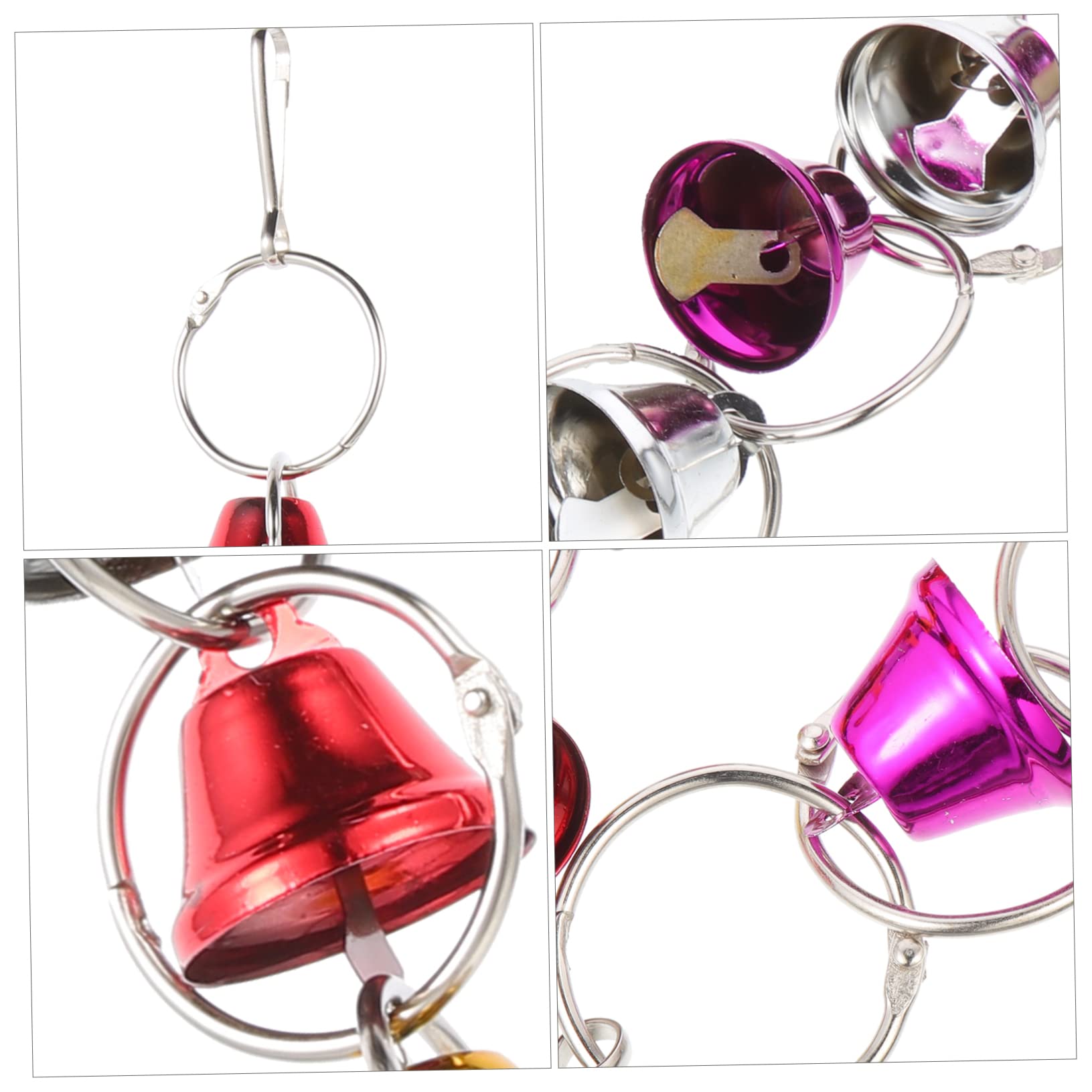 POPETPOP 12pièces Clochettes à Oiseaux Jouets à Mâcher pour Perroquets Accessoires De Jeu Amusants Et Colorés pour Oiseaux De Compagnie Faciles à Installer Et Sécurisés