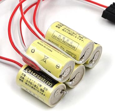 5-Pack 3V 600mAh Battery for Allen Bradley 1747-BA, 1769-BA