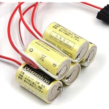 5-Pack 3V 600mAh Lithium Battery for Allen Bradley 1747-BA 1769-BA 1756-BA1 1746-BAS 1747-PT1 SLC-500 SLC-5/01 5/02 5/03 5/04 5/05 PLC-2 PLC-3 PLC-5 MINI-PLC-2 Industrial Memory Backup Cell