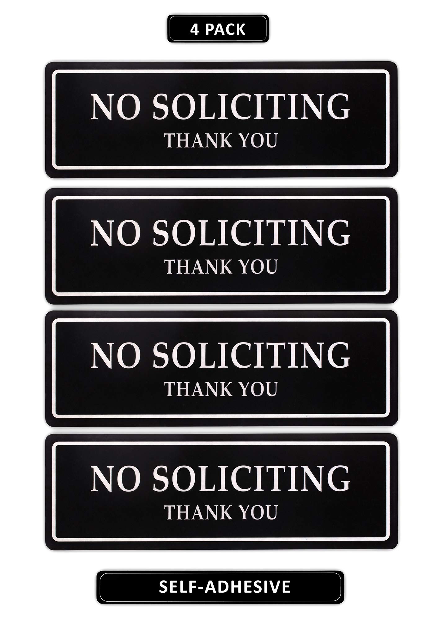 Buy No Soliciting Sign for Doors and Walls, Self Adhesive No