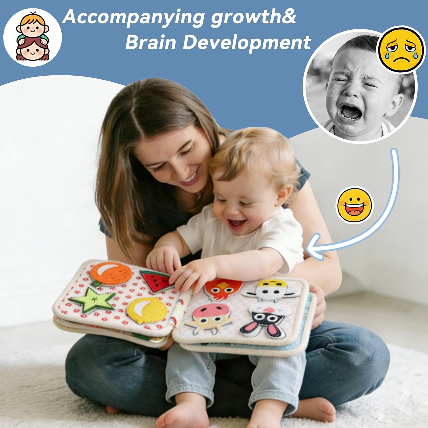 Montessori Busy Book for Toddlers 1-3 – Soft Felt Quiet Book for Sensory & Fine Motor Skills