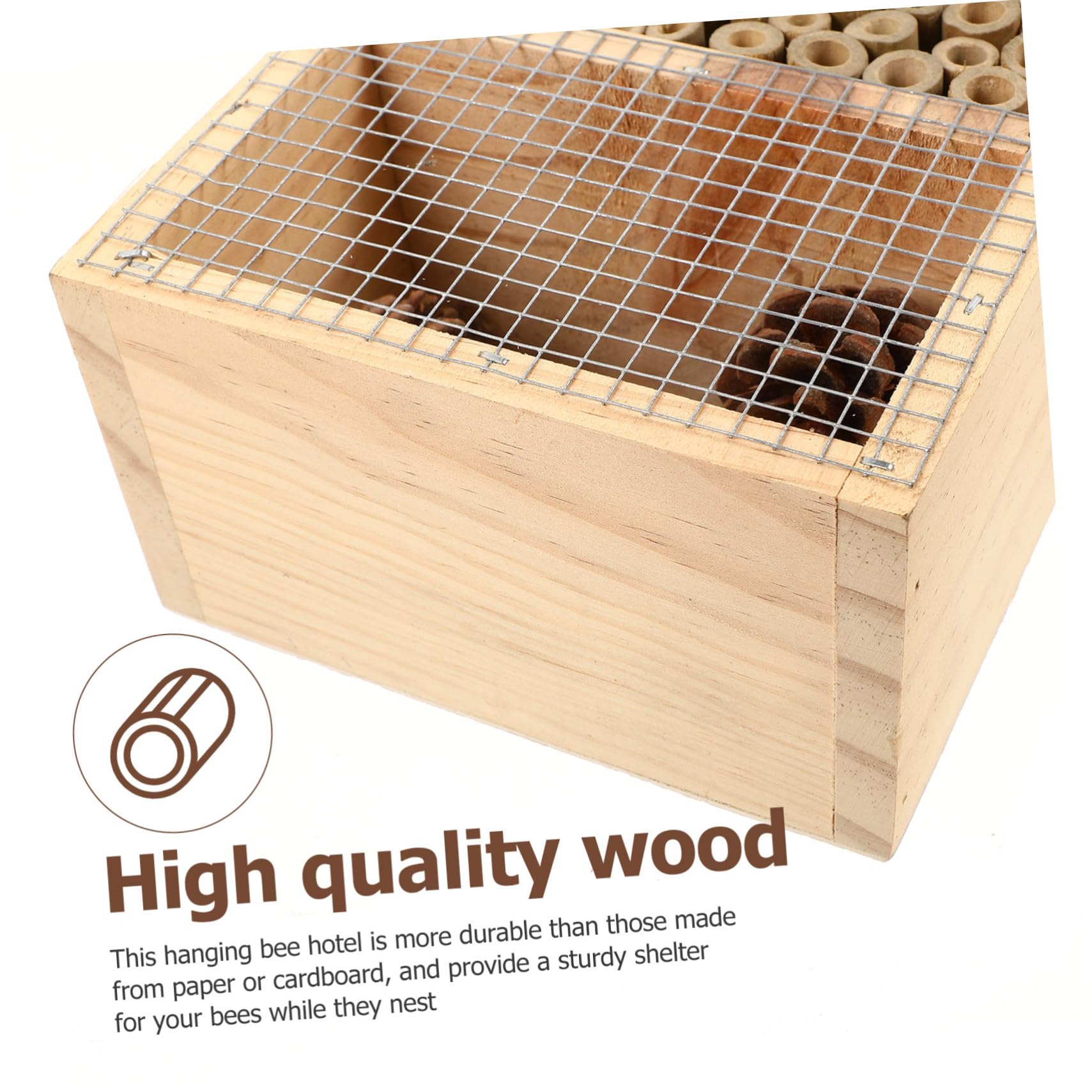 Casetta in Legno per Api Sospesa da Giardino Gancio | 1 Pezzo, Facile da Appendere, Design Decorativo, Casetta per Insetti da Esterno