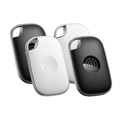 Life360 Tile Pro - Powerful Bluetooth Tracker, Key Finder and Item Locator for Keys Bags, and More. Both iOS and Android Compatible. Phone Finder. 4-Pack (Black/White)