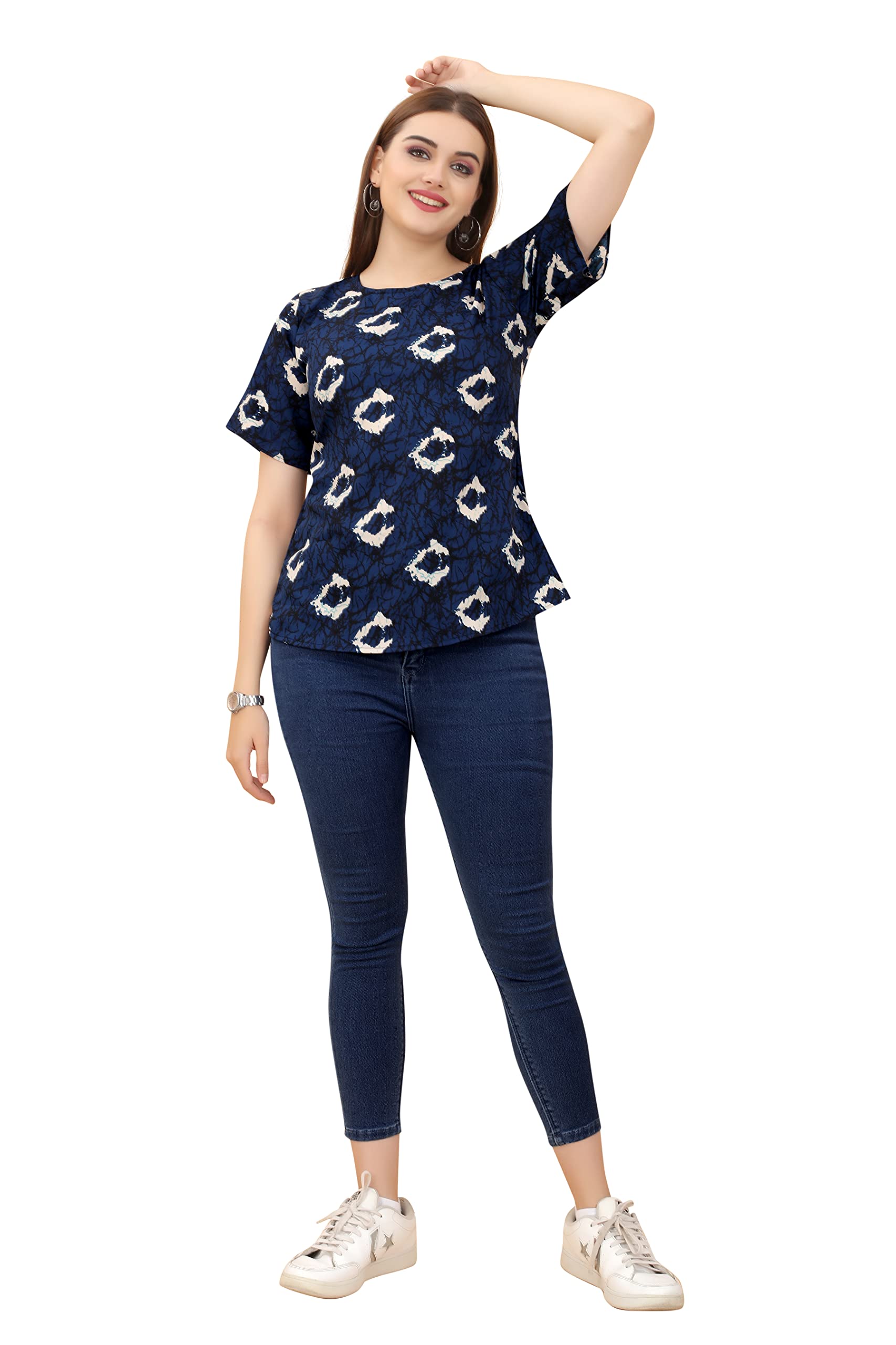 deidad Women's Crepe Printed Tops-picture-29