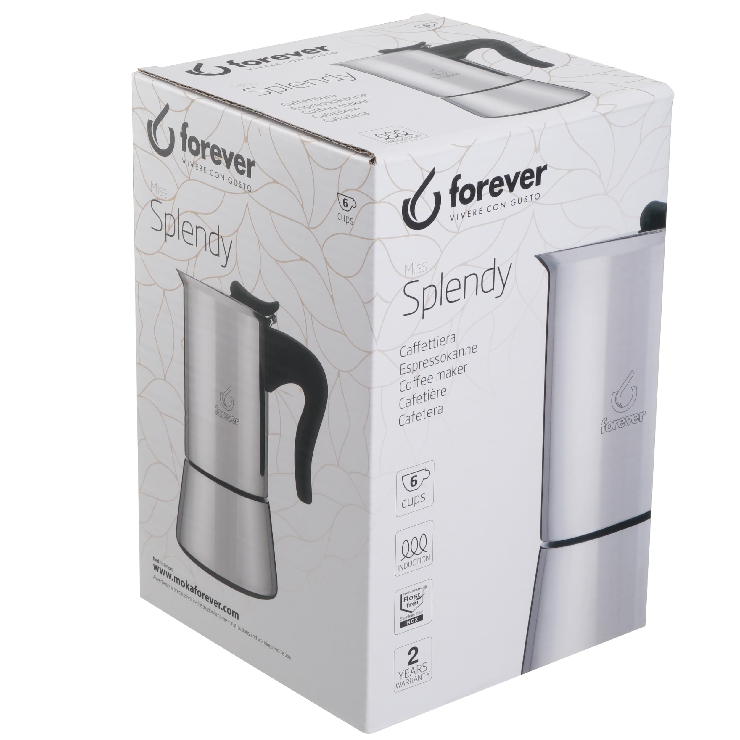 Forever Miss Splendy, de Acero Inoxidable, Acero Inoxidable, 6 Tazas