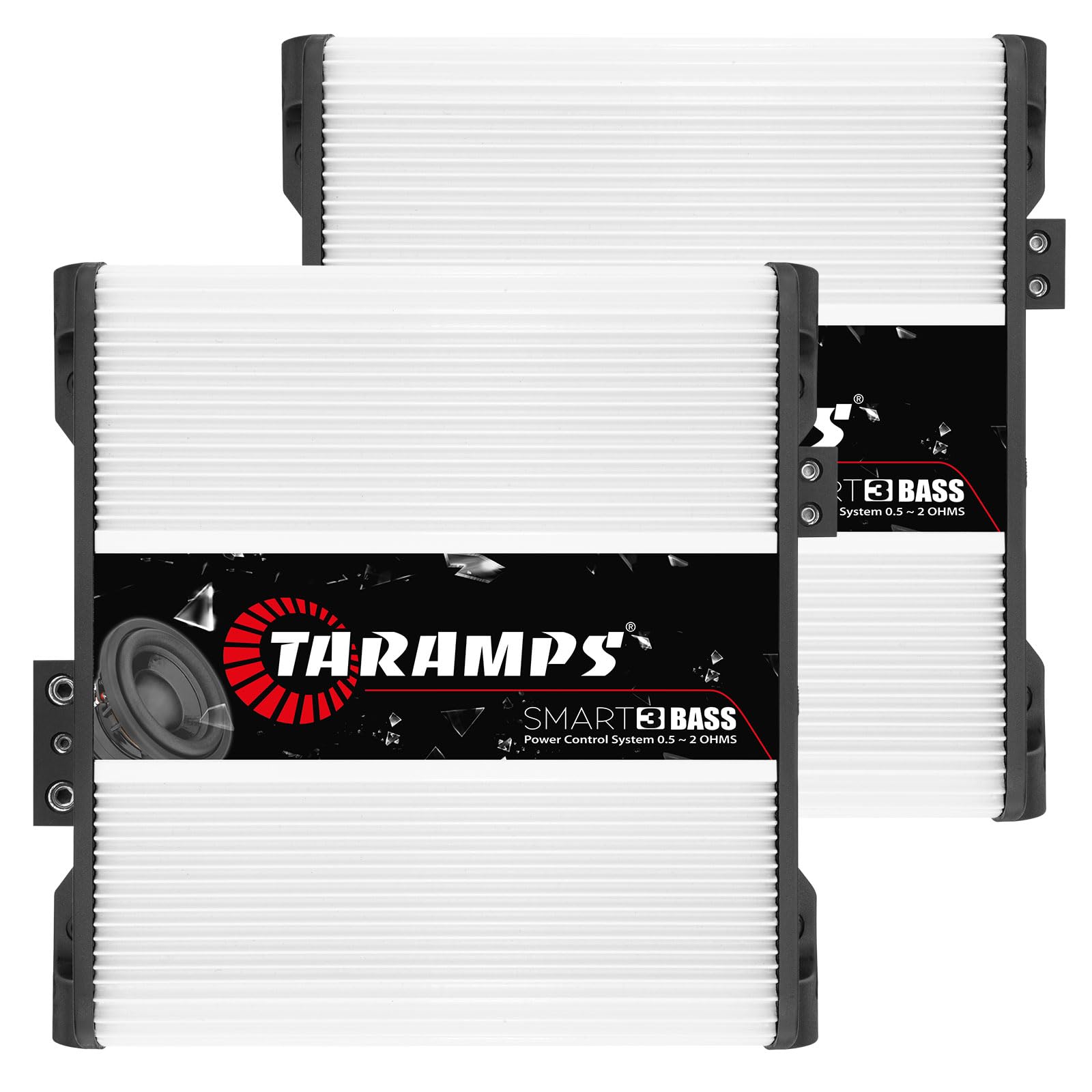 Taramps Smart 3 Bass Monoblock Amplifier 3000 Watts Rms Multi-Impedance 0.5~2 Ohms, Great for Subwoofers 1 Channel Car Audio Class D, Bundle, 2-Pack