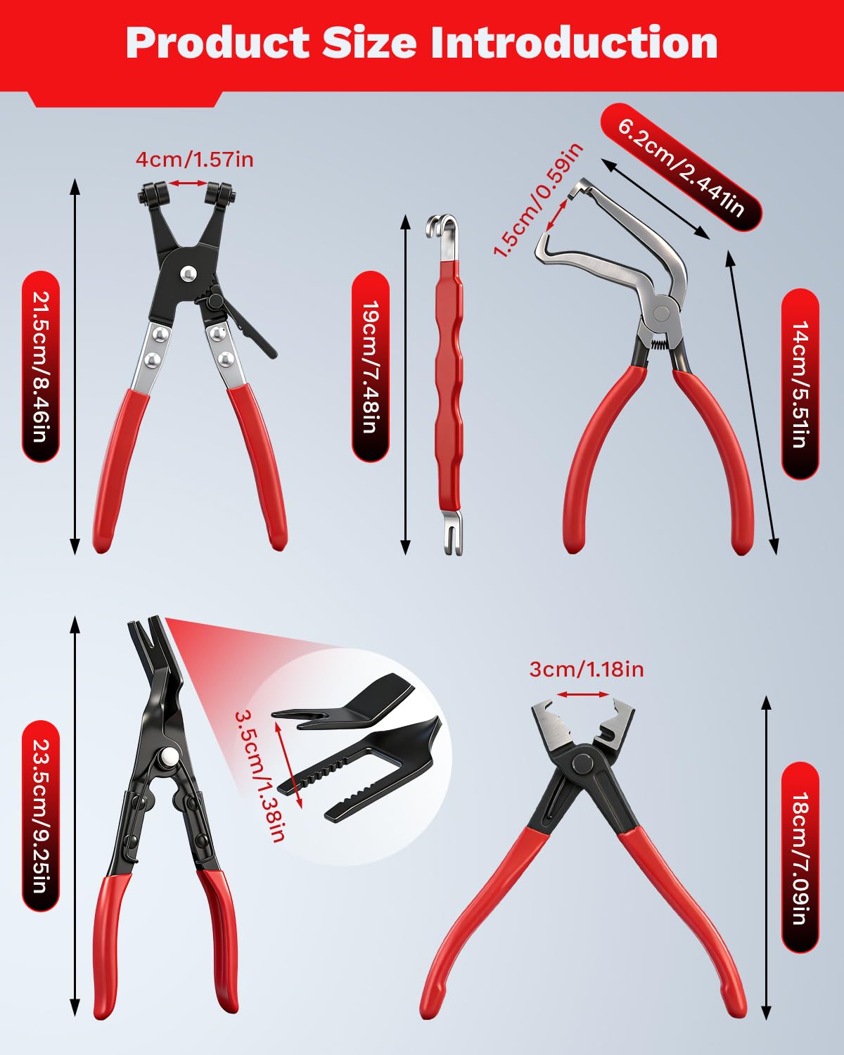 Saker Pliers Tool Set - Connector Removal -8