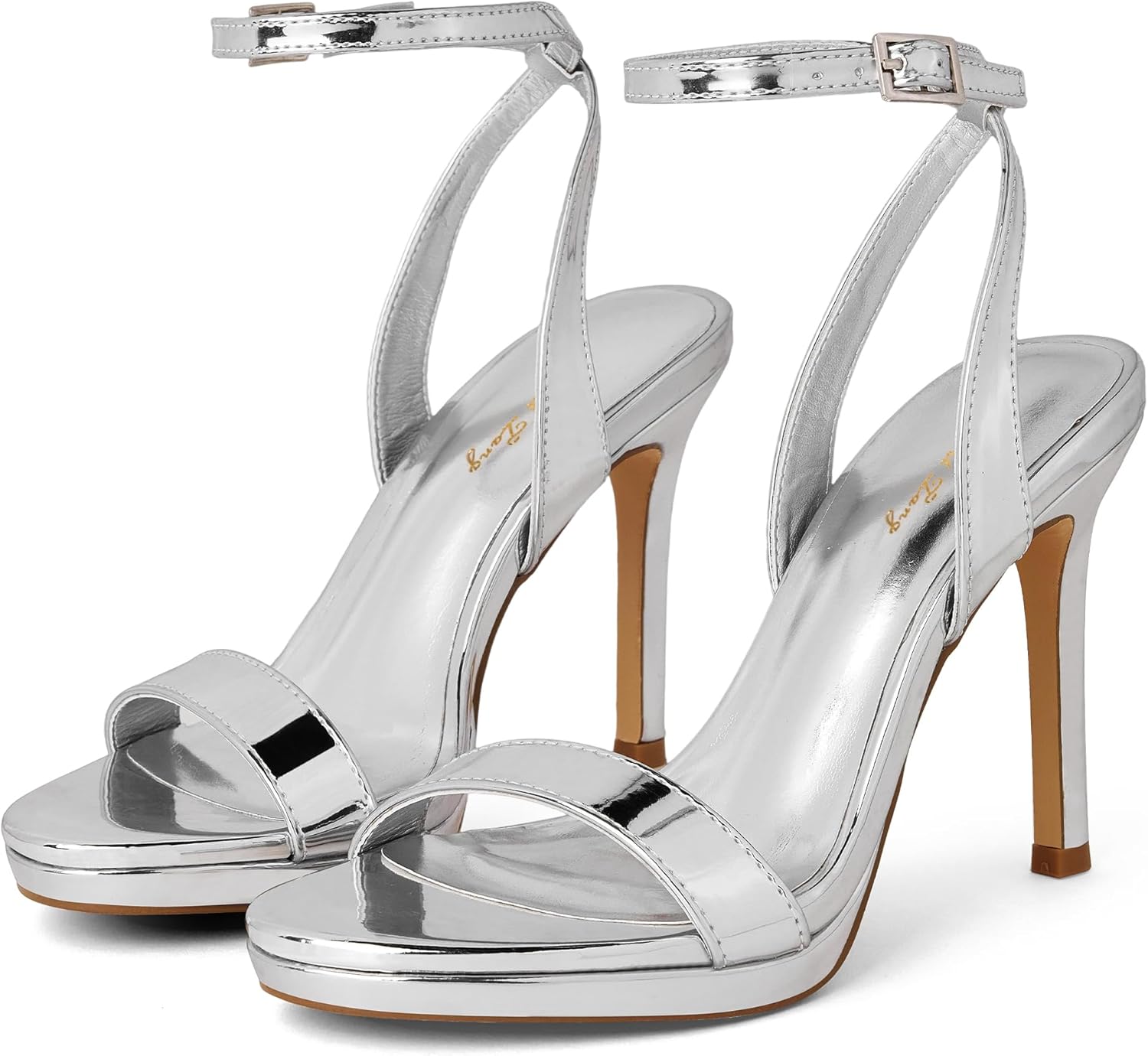 Elisabet Tang Women's Open Toe Heeled Sandals Square Toe Shoes Stiletto Heels Strappy Sandals For Women Sexy Dress Shoes