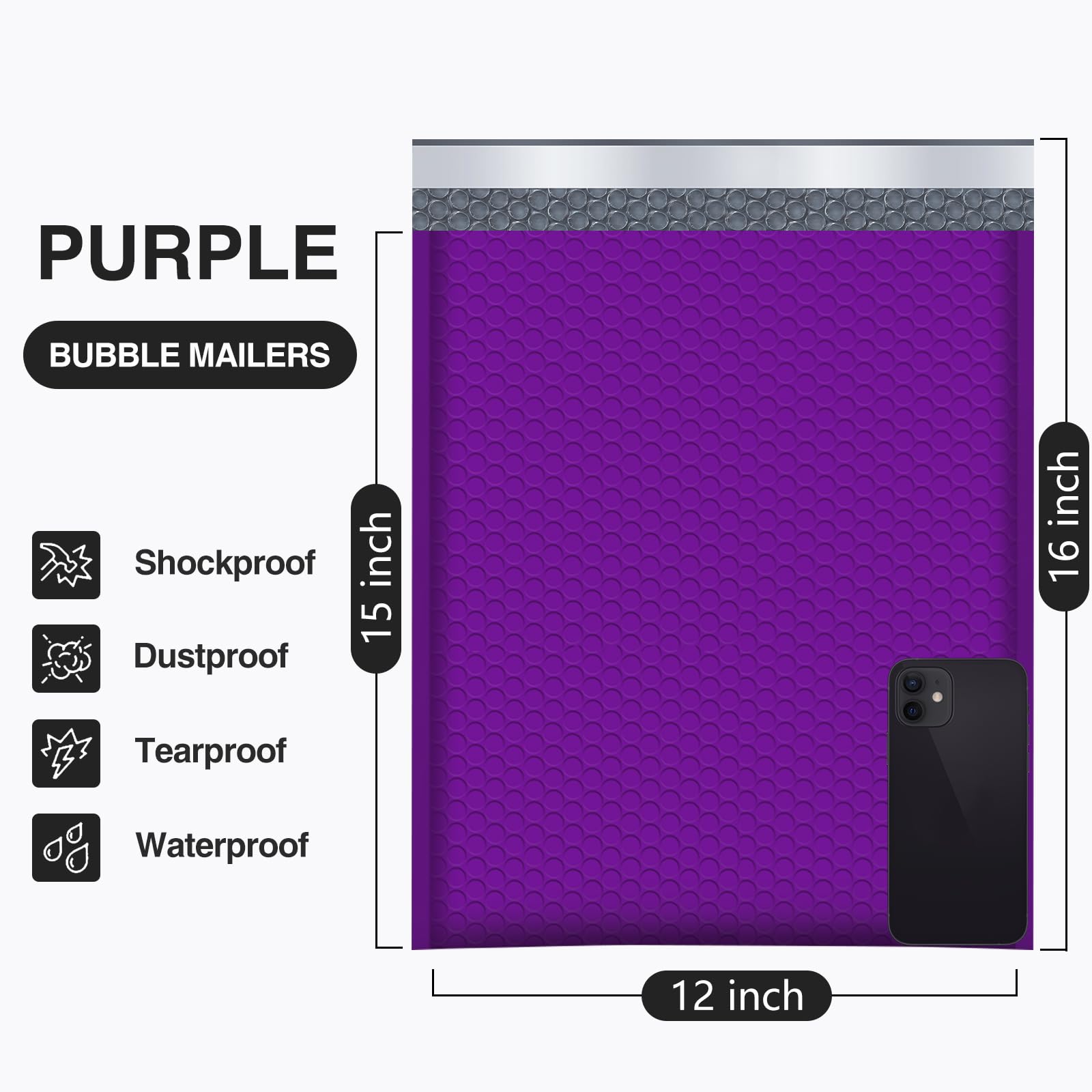 UCGOU Bubble Mailers 30 x 40 cm, rozmiar użytkowy 30 x 30 cm, duże