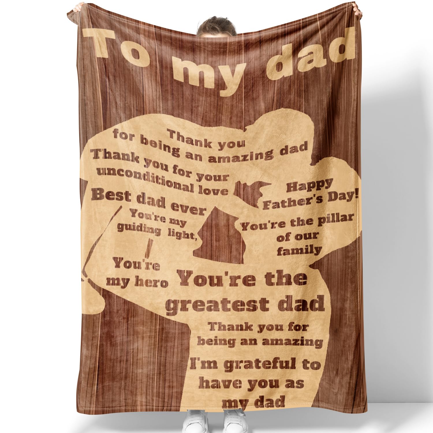 Personalised Blanket with Photos & Text, Custom blanket Throws with Picture, Customised Blankets for Family, Kid, Personalised for men, women,funny gifts for Father’s Day, Mother’s Day,Christmas — image 1