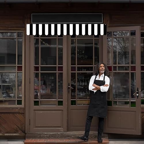 Miniatura 6 de 3 piezas de pancarta a rayas blancas y negras para decoración de fiesta temática de café francés, toldo, decoración de pared, telón de fondo de