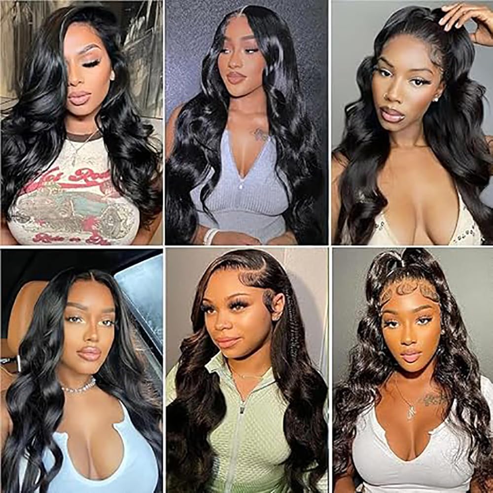 Human Hair Bundles Body Wave Tissage Naturel Cheveux Humain Extensions Unprocessed Remy en lot Meches Weave Double Weft Natural Black 20 22 24 Pouces
