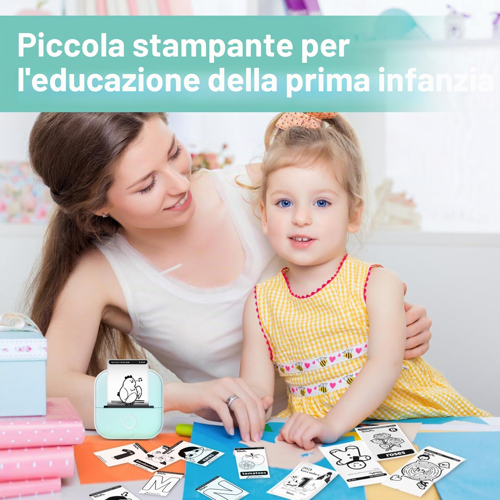 Mini stampante Print Pod, Stampante fotografica per telefono, Etichettatrice