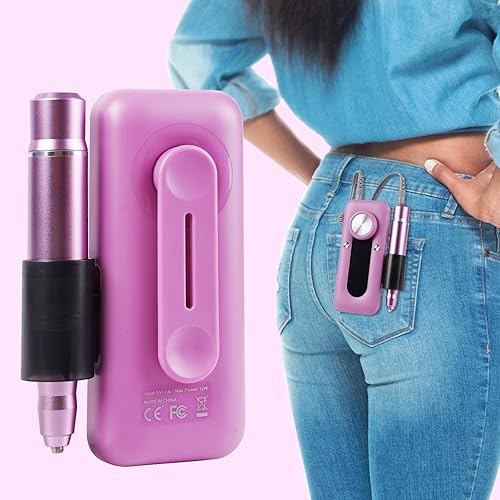 Miniatura 5 de Norala Lima de uñas eléctrica profesional inalámbrica Taladro de uñas portátil de acrílico para eliminación de uñas de gel, 35000 rpm, kit de uñas