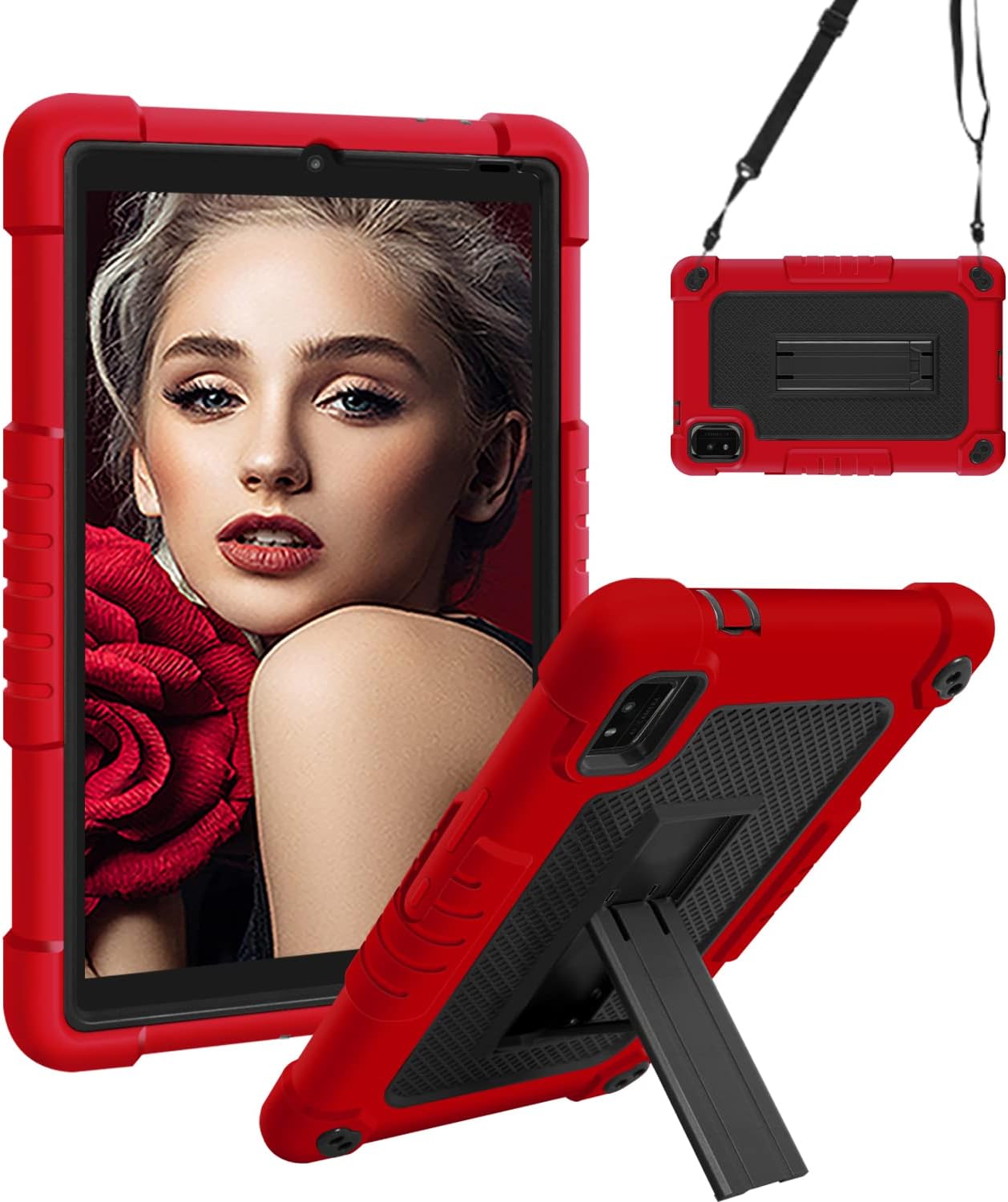 Kebiory for Moxee Tablet 2 Case, Heavy Duty Shoulder Strap