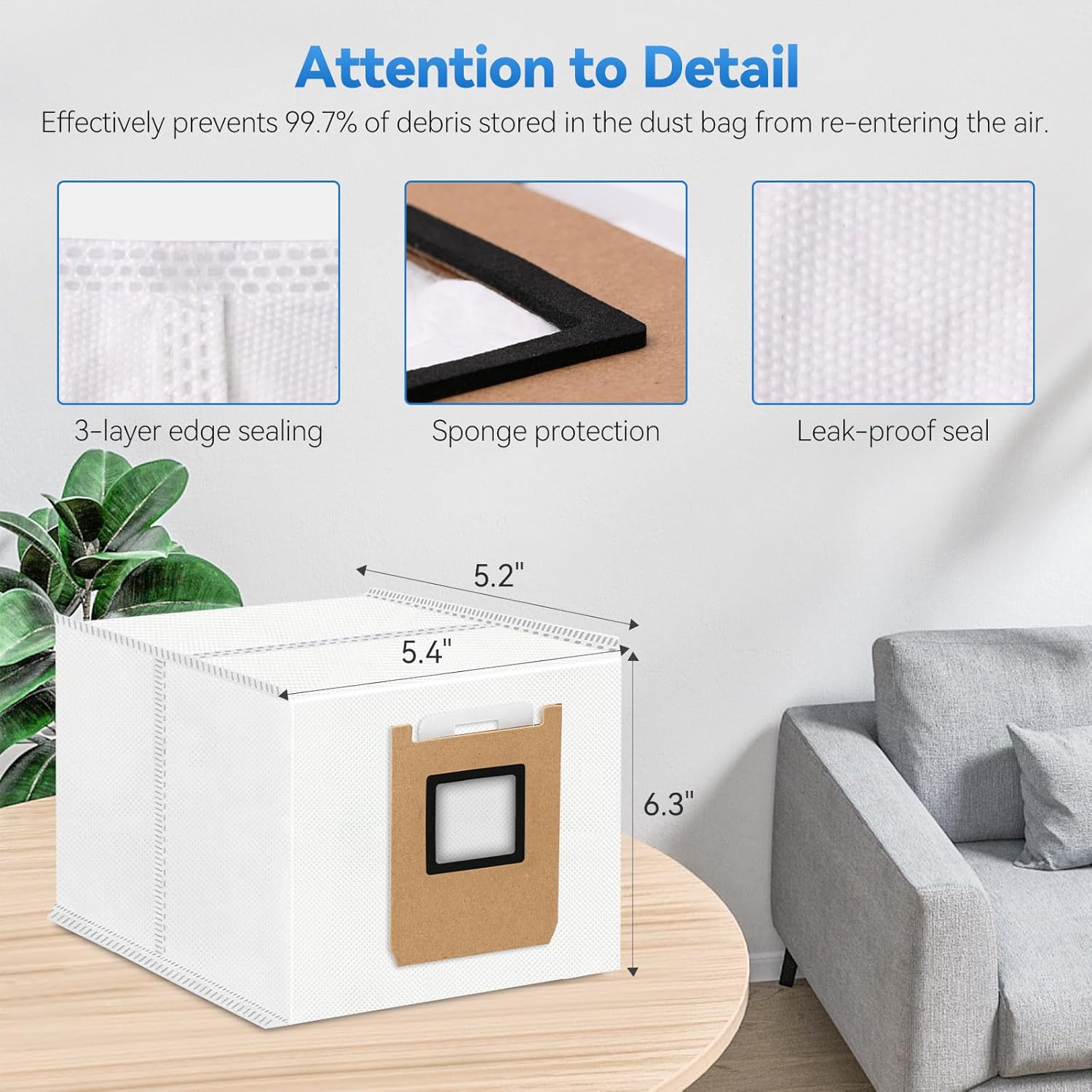 eufy E25 Omni / E28 Omni ロボット掃除機用ダストバッグ 16個パック