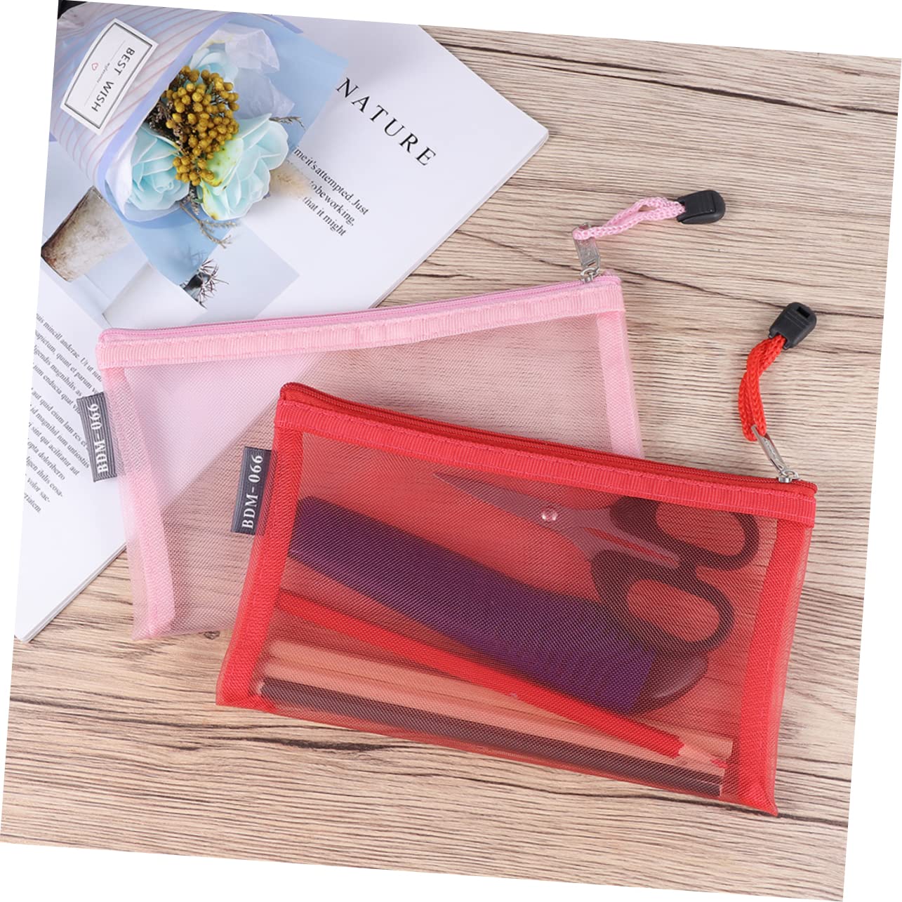 Angoily 3 Set Astuccio Multifunzionale Con Cerniera Per Ufficio E Scuola Borse Per Cosmetici E Accessori Organizzatori 6 Pezzi * 3