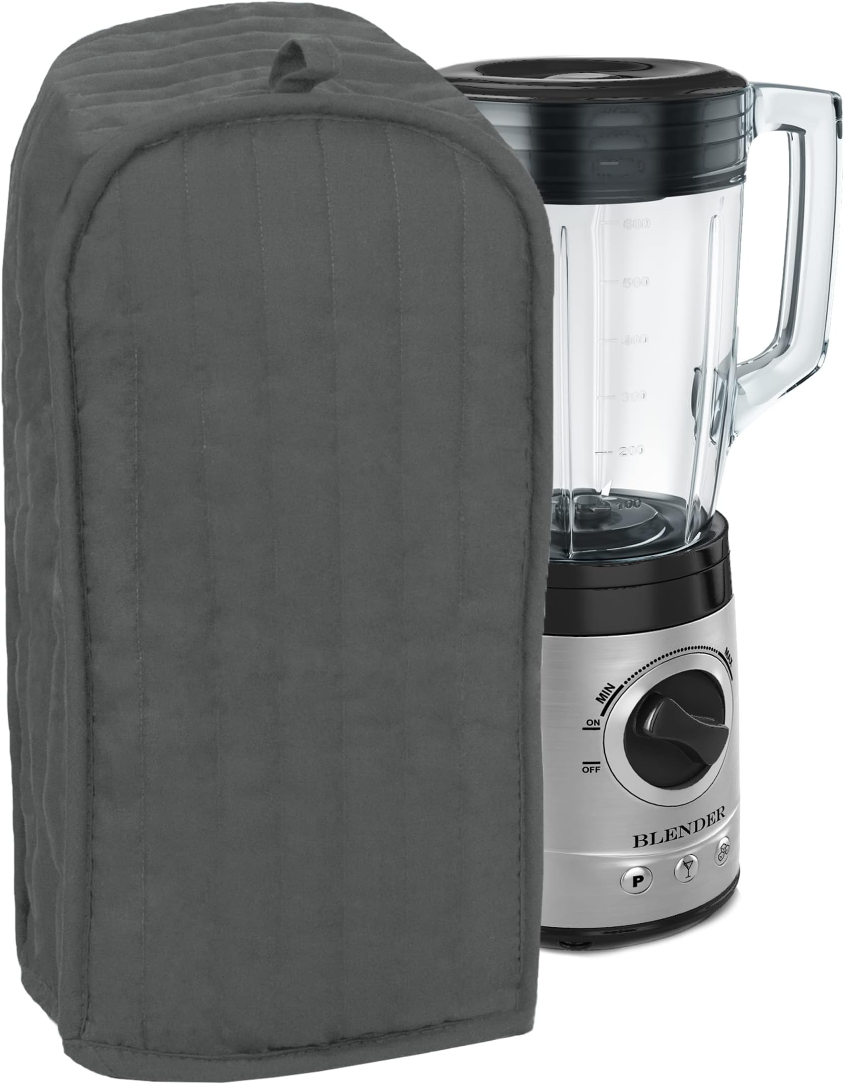 RITZ Polyester/Cotton Quilted Blender Appliance Cover, Dust and Fingerprint Protection, Machine Washable, Graphite Grey