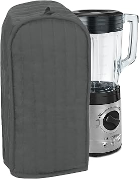 RITZ Polyester / Cotton Quilted Blender Appliance Cover, Dust and Fingerprint Protection, Machine Washable, Graphite Grey