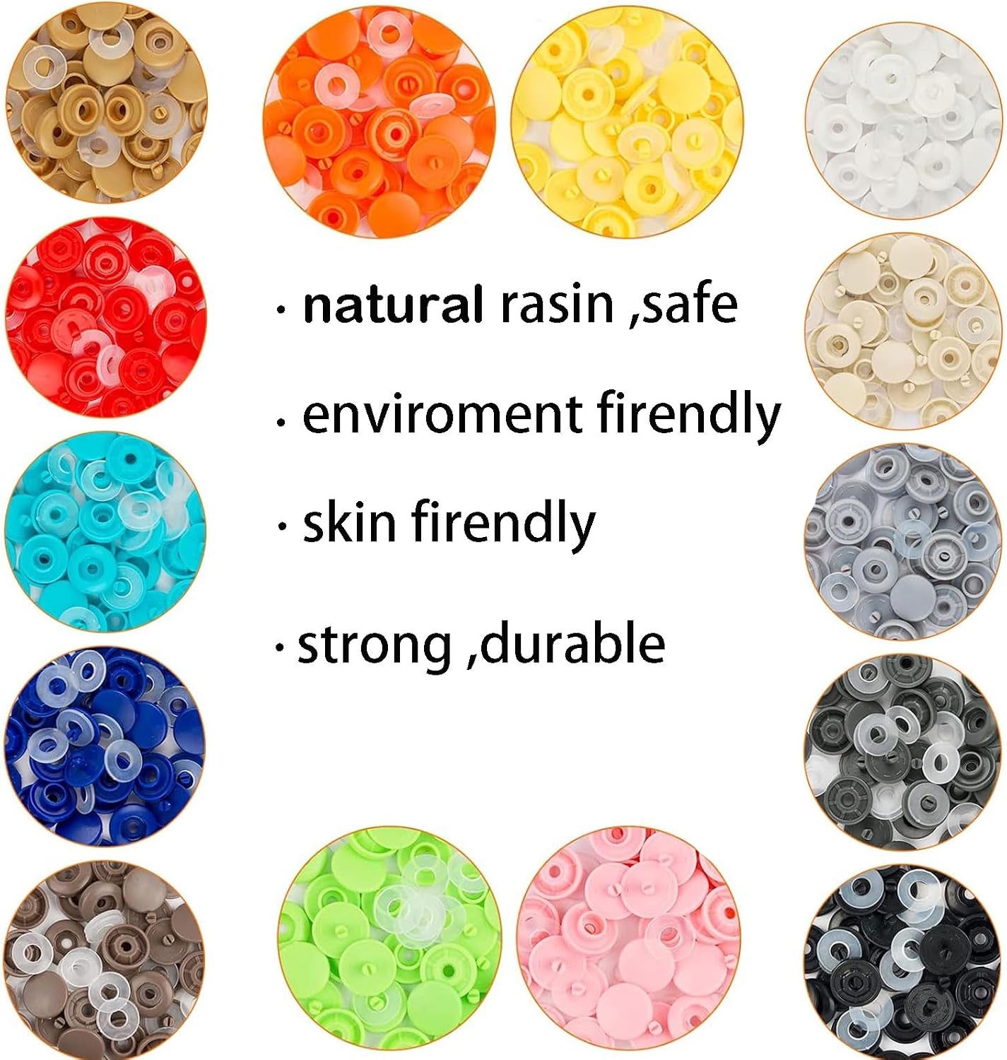 IMNTHO 140 Sets Plastic Snaps,T5 Snap Buttons No Need Tools, No-Sew Snap Buttons for DIY Crafts Clothes Sewing (14 Color)