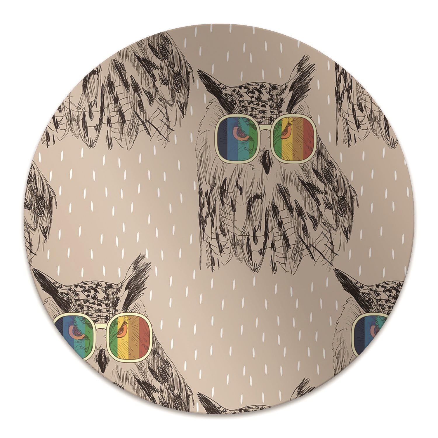 Tapis de chaise de bureau hibou pour protéger le sol de maison