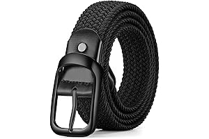 Plus Size Elastic Stretch Braided Belts for Men Big and Tall