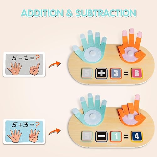 Miniatura 2 de TOP BRIGHT Juguetes Montessori para contar matemáticas para niños pequeños, bloques de números para niños de 2 a 4 años