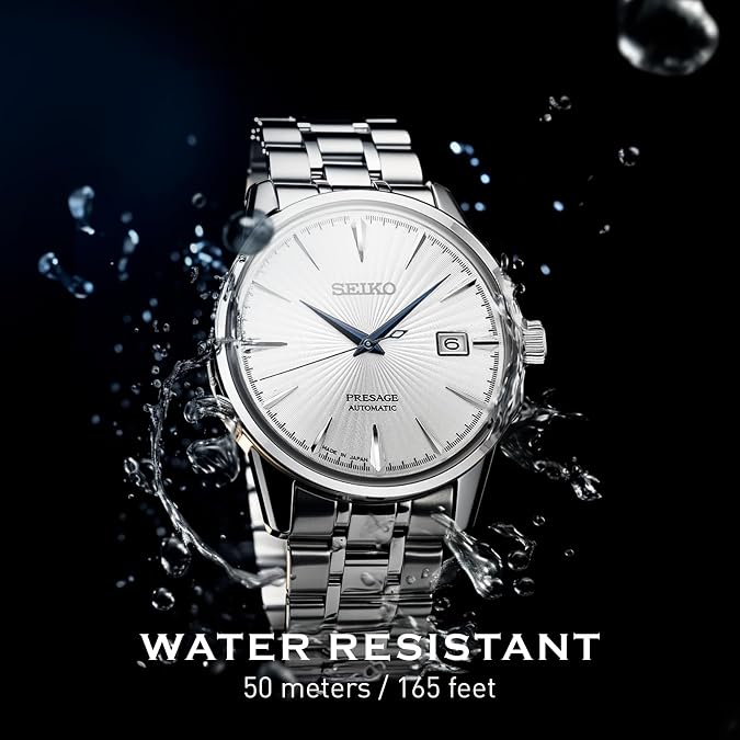 SEIKO Automatic Watch for Men - Presage Collection - Stainless Steel, Water-Resistant 50M
