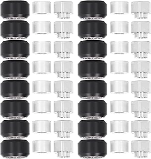 POM Pulley Wheel Set, Low Friction POM Pulley Wheels High Accuracy Improve Printing Speed with Eccentric Spacer Round Column for 3D Printer(Black Pulley)