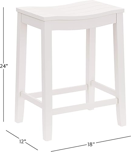 Miniatura 27 de Hillsdale Fiddler Taburete de madera sin respaldo con asiento estilo silla de montar, gris envejecido gris (Aged Gray),marino,Negro -,Blanco