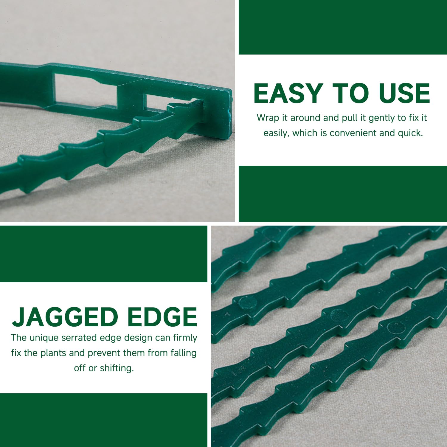 Fascette Per Piante Da Giardino - Legatura A Spina Di Pesce - Supporto Per Alberi E Arbusti - 4 Pezzi 40 Cm - Foto 3