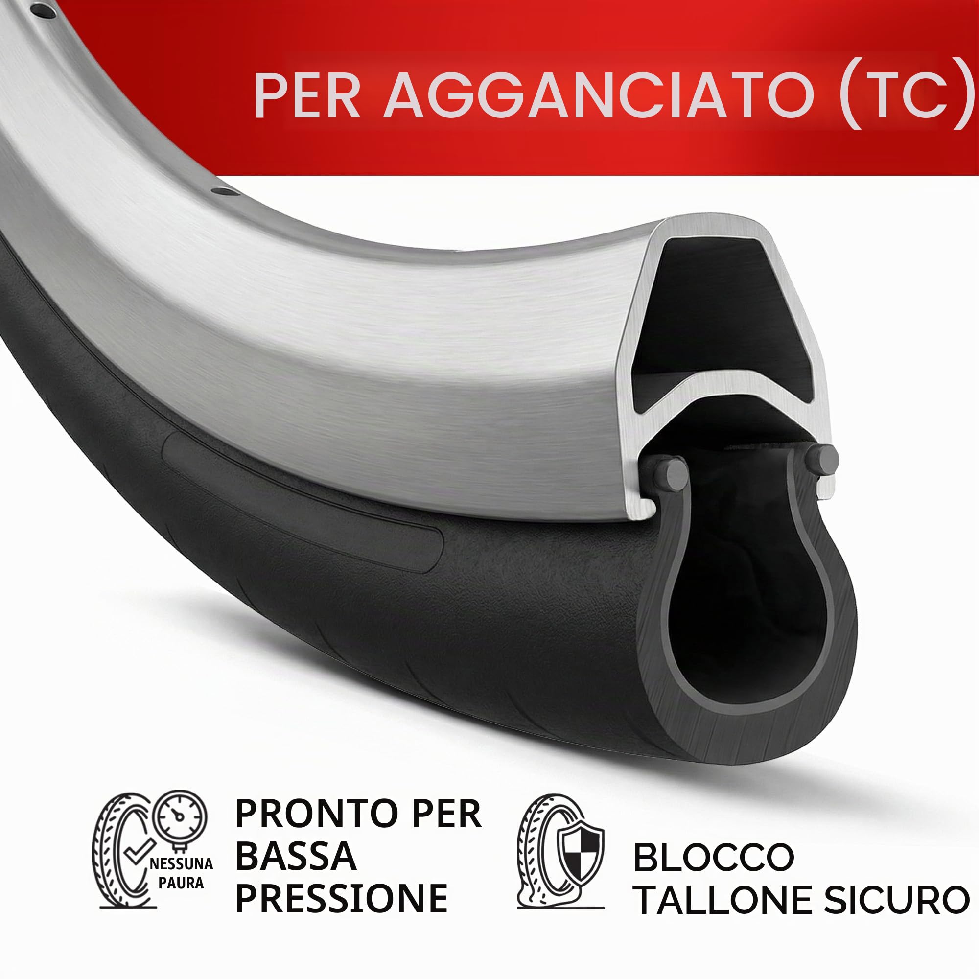 Fincci Milford Coppia Copertoni 28 Gravel Tubeless 700x45c - 2 Copertoni Bici 28 Aramidici Antiforatura Nylon 1mm 120 TPI - per Elettrica, Gravel, Ibrida 47-622