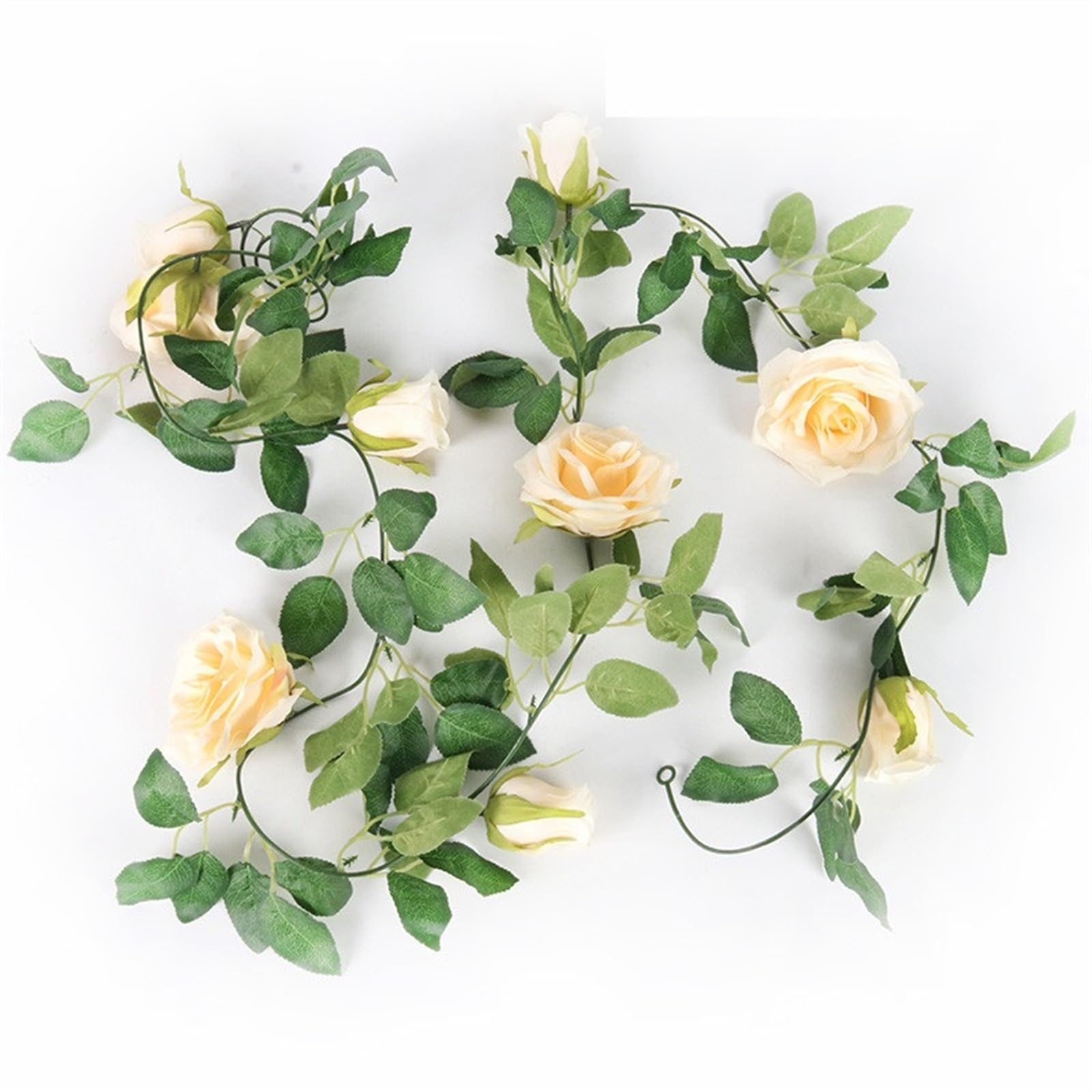 Bouquet Artificiel, Guirlande de Lierre Rose 2 m, décoration Mariage(1pcs 2m Flowers B)