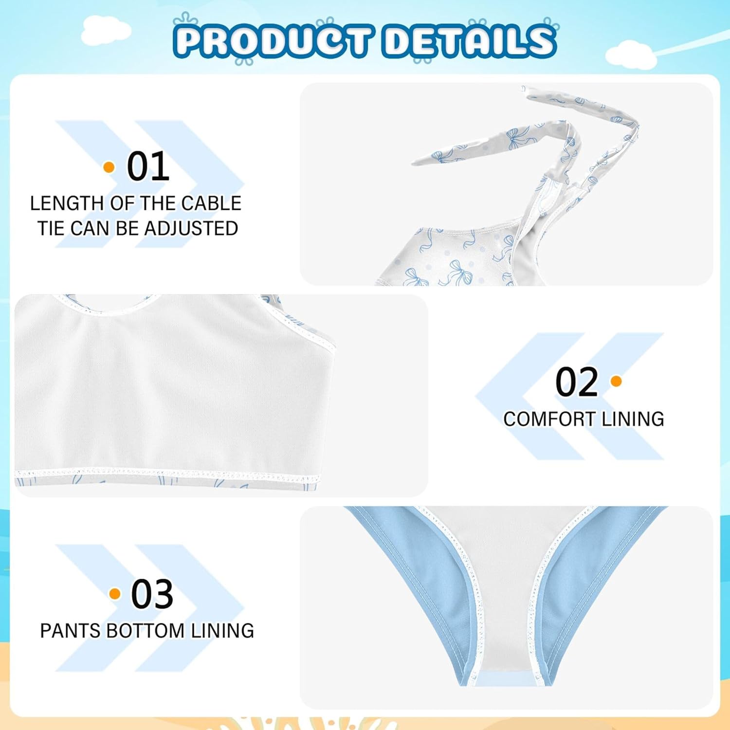 Girls Tankini Swimsuit Bathing Suit Two Piece Bikini Summer Beach Swimwear with Adjustable Strap 3-12 Years Cheetah Leopard - Image 3