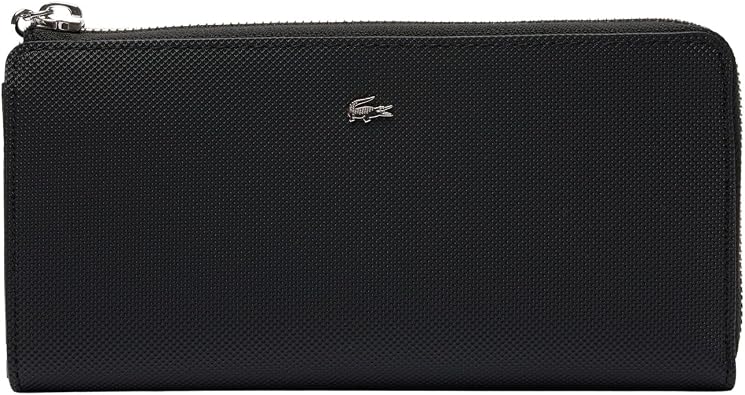 Lacoste Womens Daily City Zipped Billfold, Black, One Size