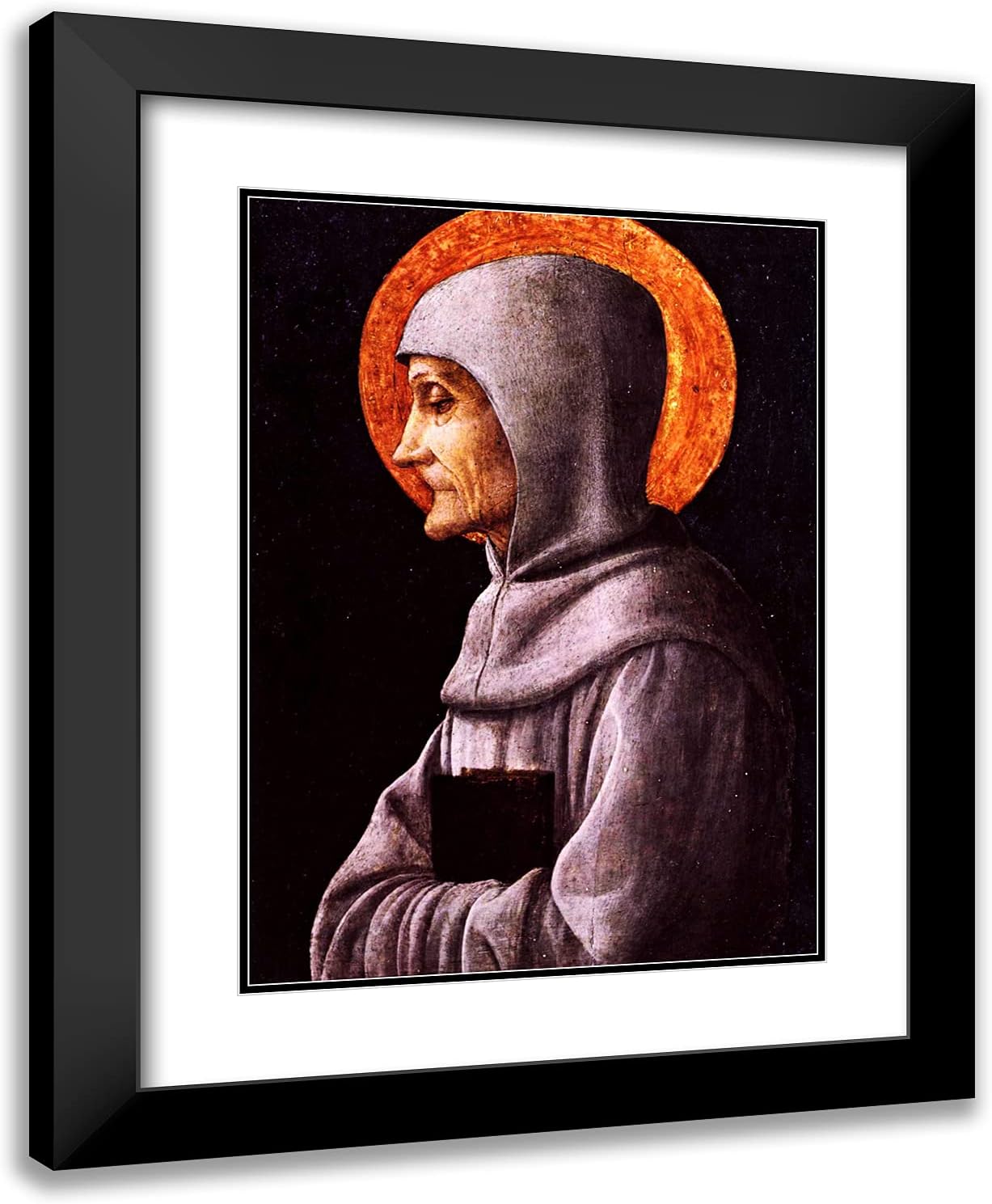 ArtDirect Mantegna, Andrea 19x24 Gold Ornate Framed Art Print with Double Matting Titled: Saint Bernardine of Siena
