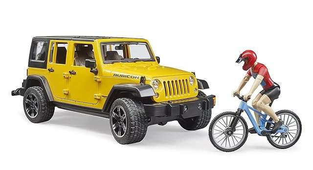 Foto 2 de 6 de Bruder 02543 - Jeep Wrangler Rubicon Unlimited con Bicicleta y Ciclista
