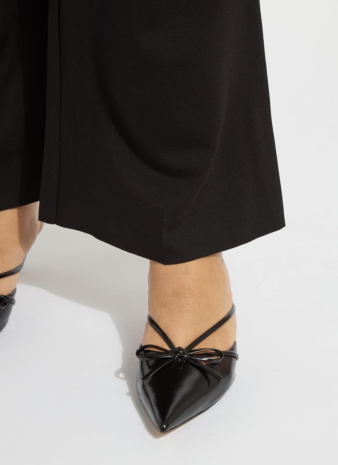 Lyssé Erin Wide Leg Ponte Pants Women – High Waisted Wide Leg Pull on Womens Trousers, Stretchy Black Dress Pants for Women