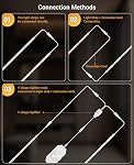 Hensam 180pcs LED Under Cabinet Lighting Kits, 6pcs 20inch Dimmable LED Strip Lights for Kitchen, Shelf, Counter, Showcase, 3000K Warm White Light Flexible Under Cabinet Lights with Power Adapter