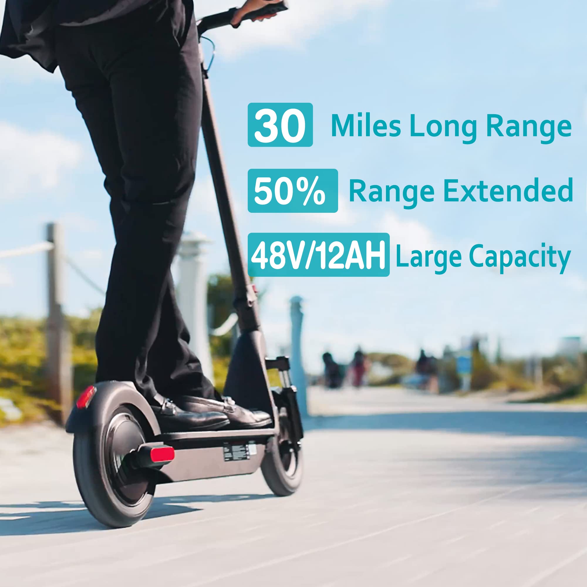 SmooSat MAX Electric Scooter Adults, 500W Powerful Brushless Motor, 18.