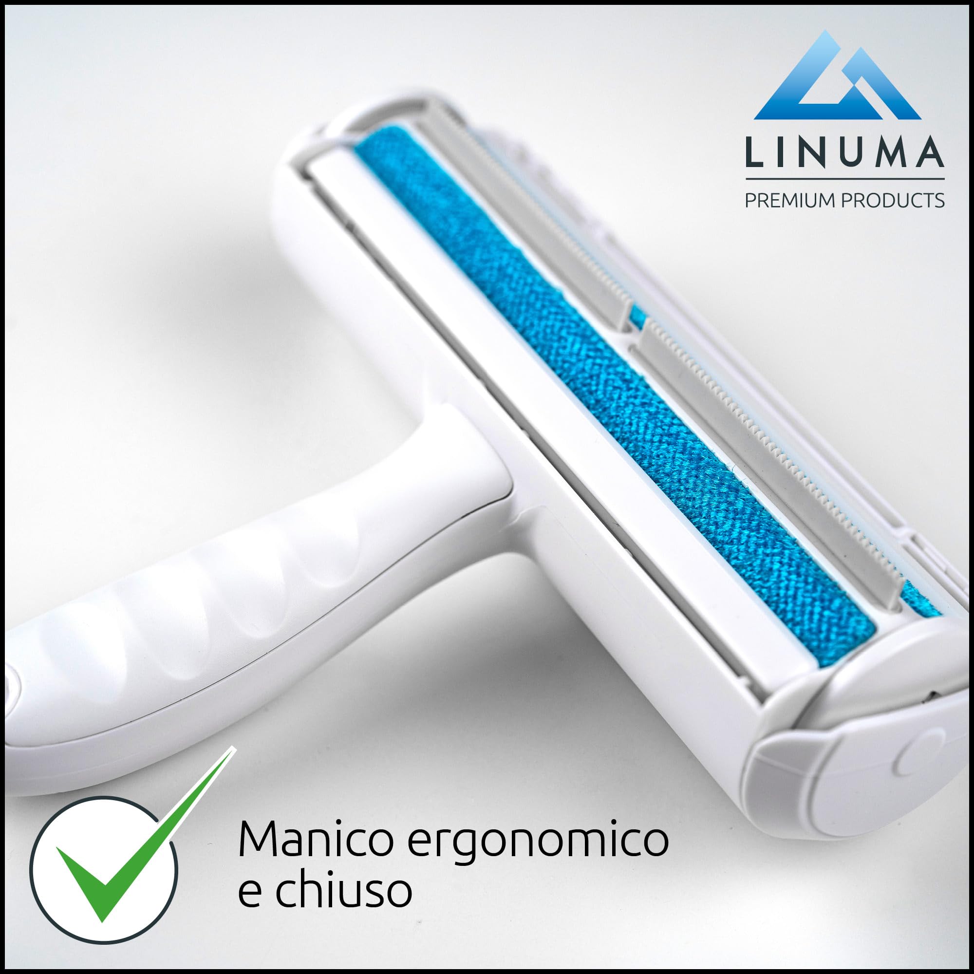 LINUMA® Spazzola Togli Peli Animali, Spazzola per Cani e Gatti, Animali Domestici peli Rimozione, Lint Rullo Riutilizzabile Spazzola, Rimuovi la Pelliccia su aree fisse piace Cuccia, Tappeti e Divani