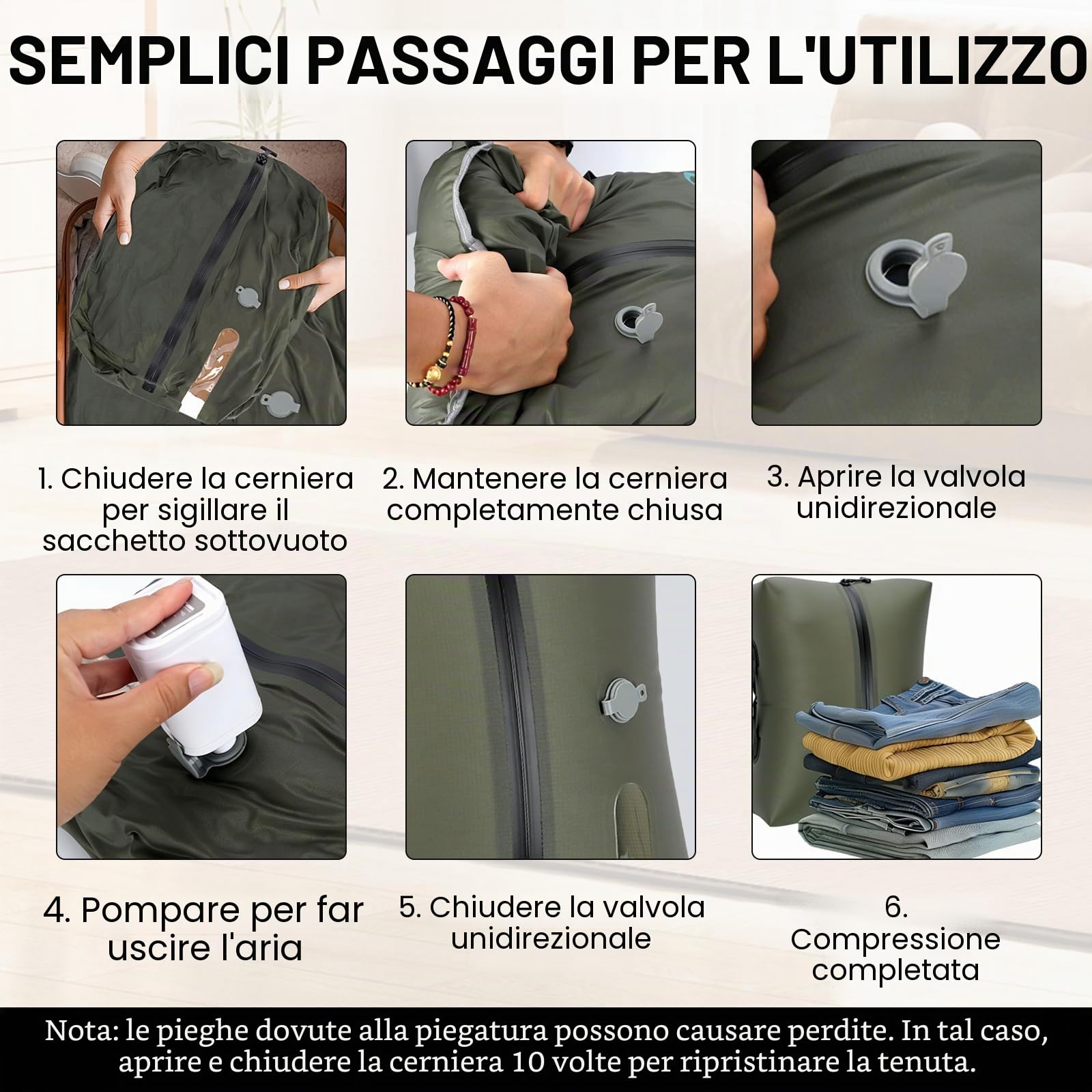 Sacchetti sottovuoto per vestiti, 20 l, set da 2 pezzi, con pompa ricaricabile da 1200 mAh, riutilizzabili e ermetici in TPU con valvola e chiusura lampo impermeabile per valigia e zaino