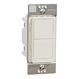 Square D by Schneider Electric X-Series Z-Wave Plus 3 Way Rocker Smart Light Switch&comma; Single Pole Connected Light Switch&comma; 1 Gang&comma; 15 Amp&comma; Light Almond &lpar;SQR14102LAZ&rpar;